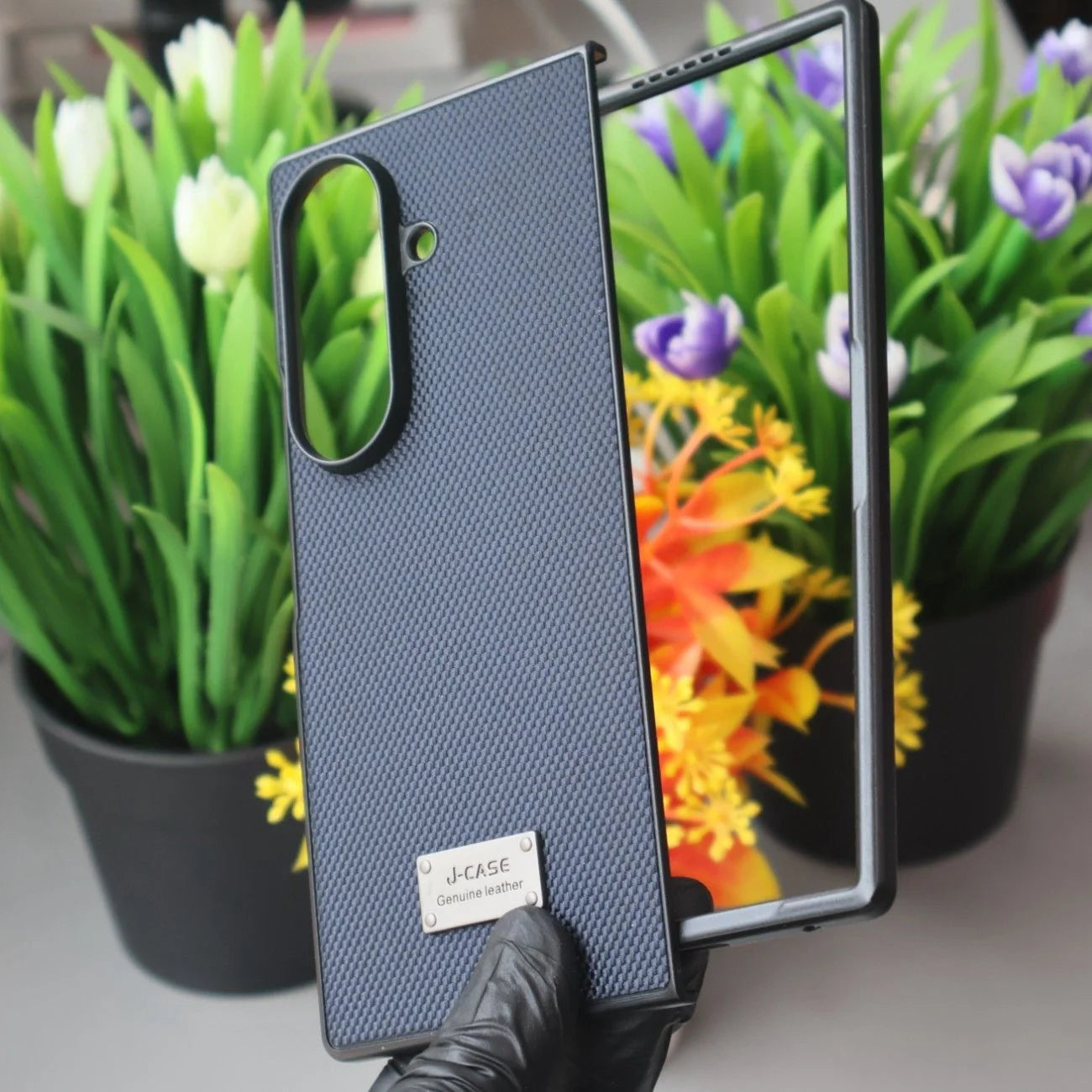 J-Case Leather Textured Case-Samsung Z Fold 8 Series
