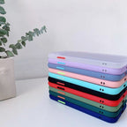 Protective Apple iPhone Back Cover - Colored Bumper Frosted Case For iPhone 12 Pro, Dark Purple - Style 2