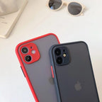 Protective Apple iPhone Back Cover - Colored Bumper Frosted Case For iPhone 12 Pro, Dark Purple - Style 3