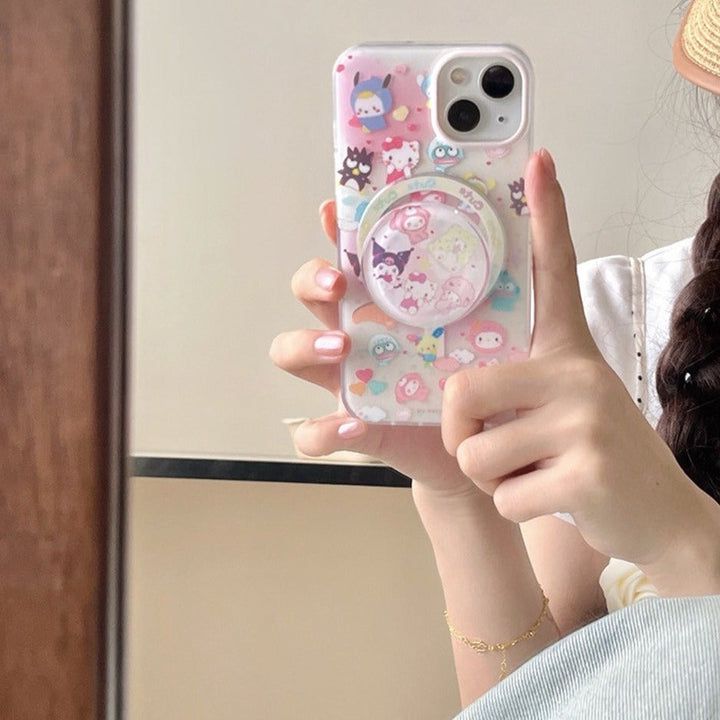 Protective Apple iPhone Back Cover - Hello Kitty Kuromi Cute Cartoon Holder iPhone Case For iPhone 15
