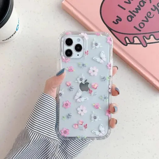 Floral Flower Custom Slim Soft Cases Mobile Case by CoverMeUp
