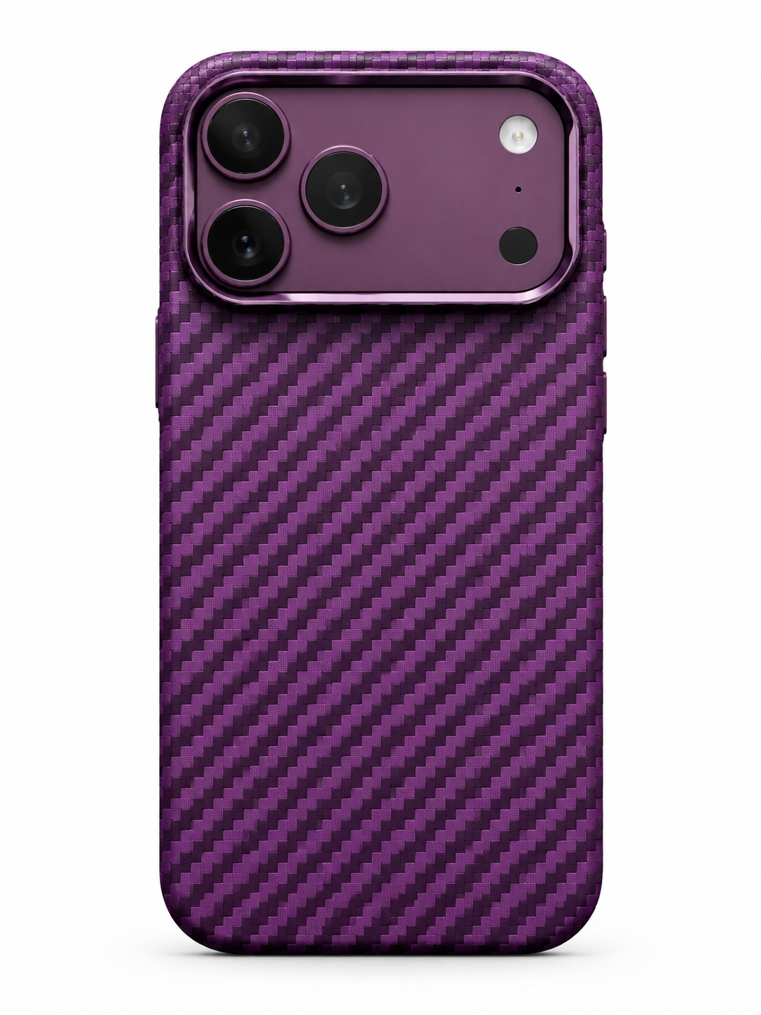 LUXO CARBON MAGSAFE GEOMETRY PATTERN CASE - BURGUNDY COLOR FOR IPHONE 18 SERIES