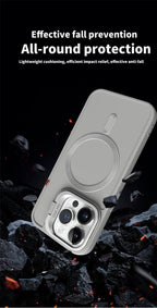 Protective Apple iPhone Back Cover - iPhone Metal Ring Stand Magsafe Cover - Style 5