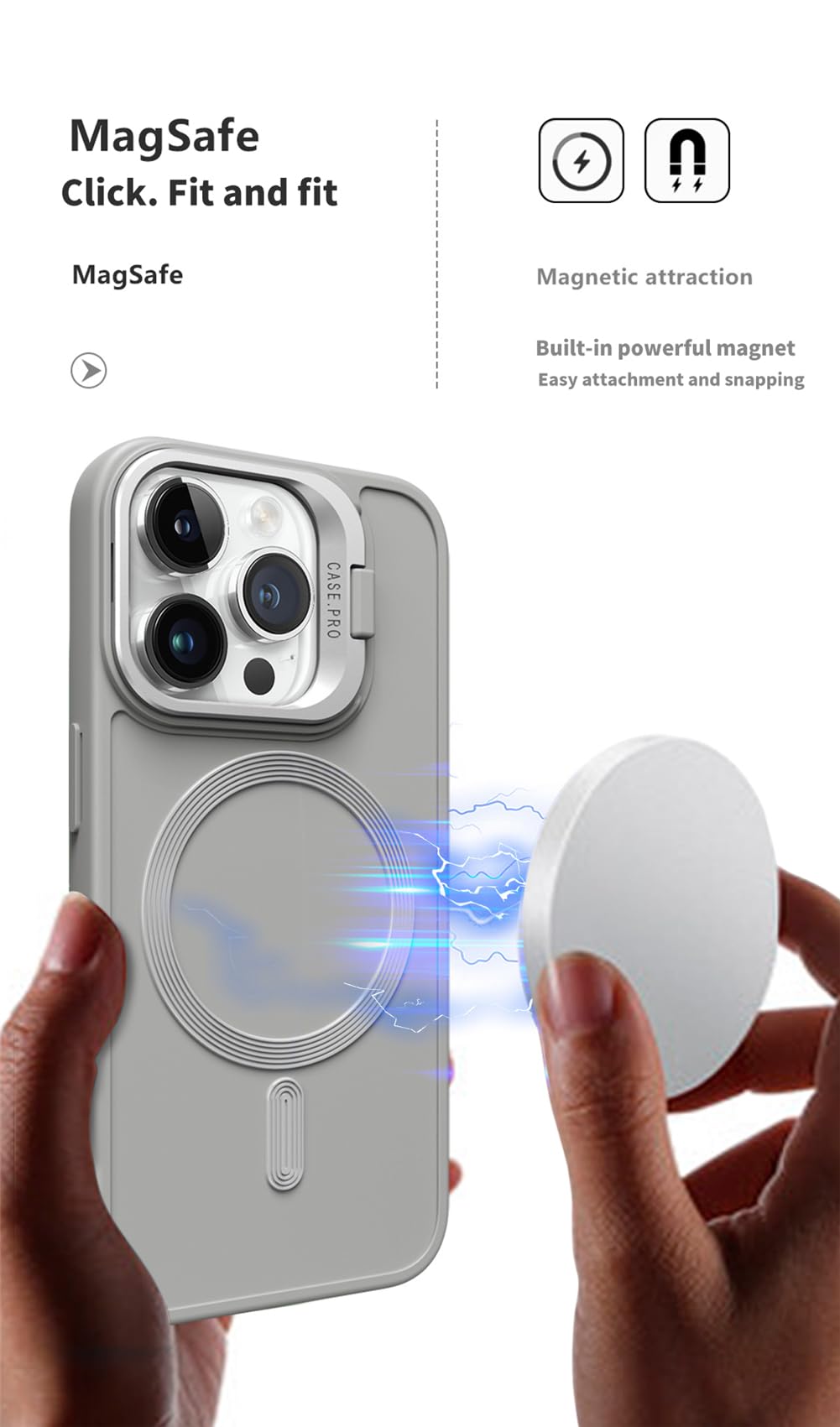 iPhone Metal Ring Stand Magsafe Cover