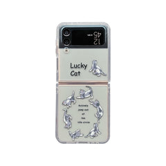 Cute Cartoon Cat Phone Case for Samsung Galaxy Z Flip 4