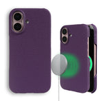 Luxury Real Leather Phone Case with MagSafe (Lychee Pattern) Mobile Case by CoverMeUp - Style 50