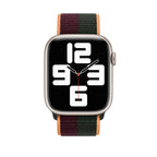 Cherry/Forest Green Sports Loop for iWatch 38mm, 40mm & 41mm Series 1 2 3 4 5 6 7 (Watch Not Included) Mobile Case by CoverMeUp