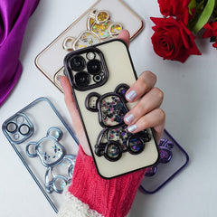 Transparent 3D Bear Protective Case