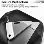 Aulumu A29 Geometric Case for AirPods 4 | Lock & Lanyard