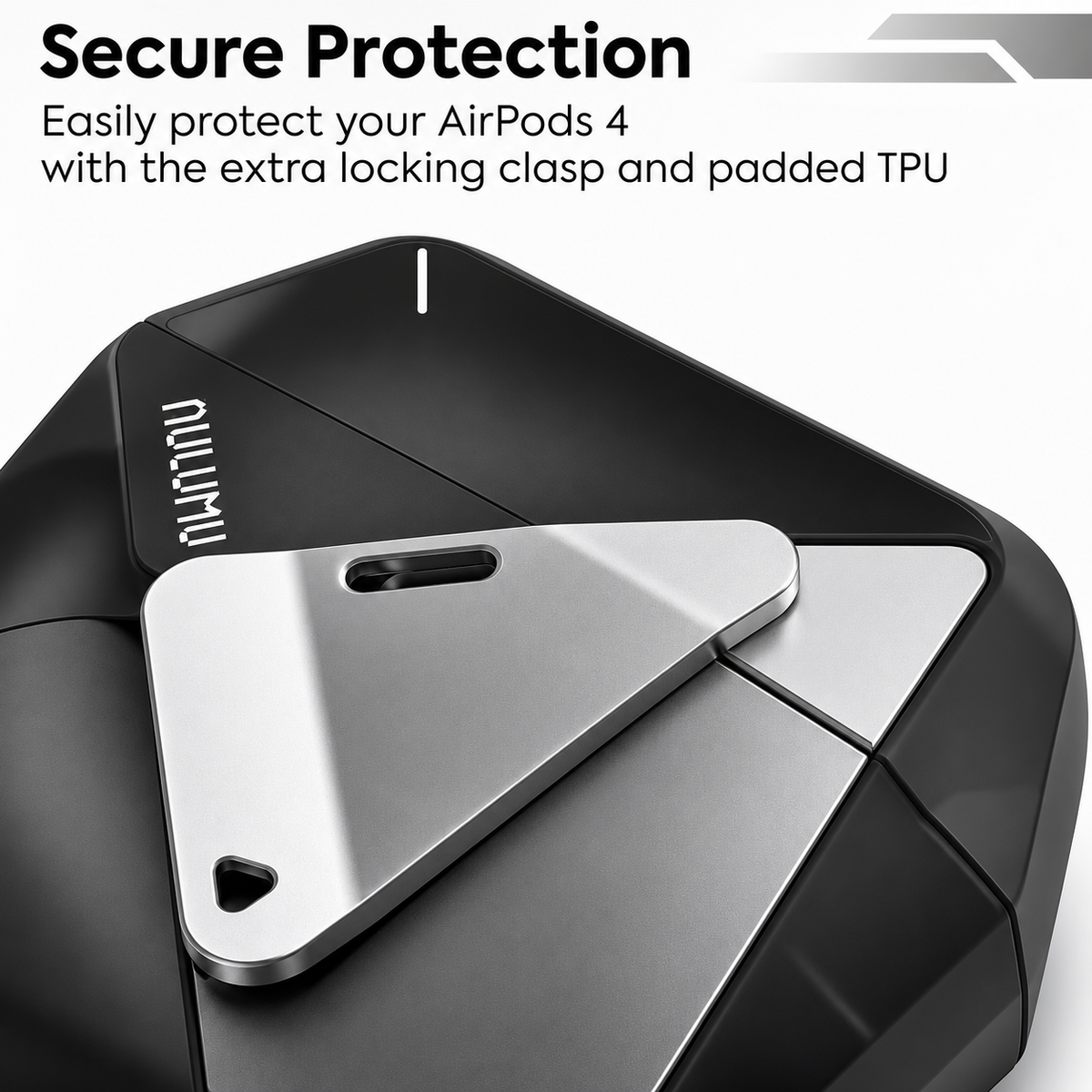 Aulumu A29 Geometric Case for AirPods 4 | Lock & Lanyard