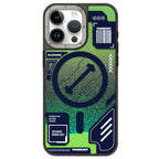 Protective Apple iPhone Back Cover - YOUNGKIT Galactic Luminous Quicksand Night Glow Case for iPhone 15 Pro (Green)