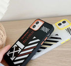 Protective Apple iPhone Back Cover - Luxury Diagonal Lines Rubber Case For iPhone 13  Black - Style 3