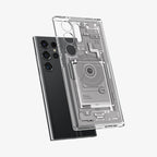 Samsung Galaxy S24 Ultra Zero One Hybrid Machine Shockproof Case - White Mobile Case by CoverMeUp - Style 3