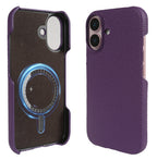 Luxury Real Leather Phone Case with MagSafe (Lychee Pattern) Mobile Case by CoverMeUp - Style 52