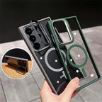 Samsung Galaxy S25 Ultra Camera Stand Shockproof Magsafe Case - Black Mobile Case by CoverMeUp - Style 4