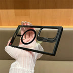 Samsung Galaxy S25 Ultra Camera Stand Shockproof Magsafe Case - Black Mobile Case by CoverMeUp - Style 3