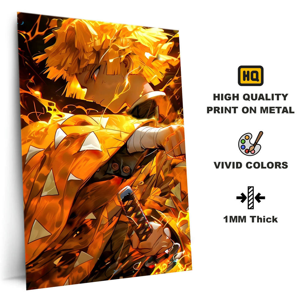 Metal Poster - Anime Zenitsu AZ1 Mobile Case by CoverMeUp - Style 4