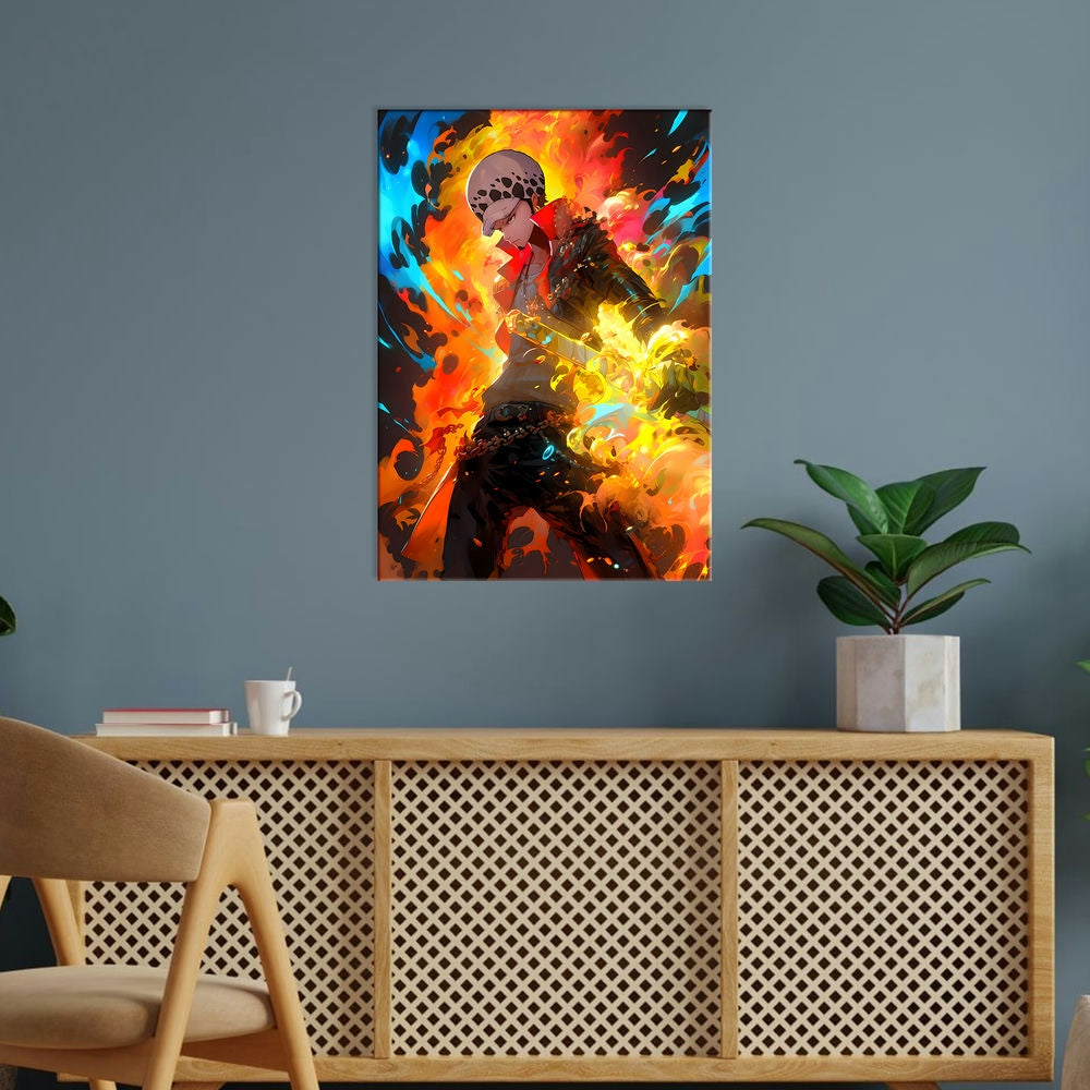 Metal Poster - Anime One Piece Law OP63 Mobile Case by CoverMeUp - Style 5