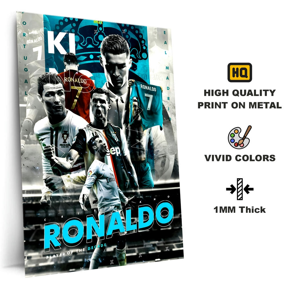 Metal Poster - Footballer Cristiano Ronaldo F06 Mobile Case by CoverMeUp - Style 4