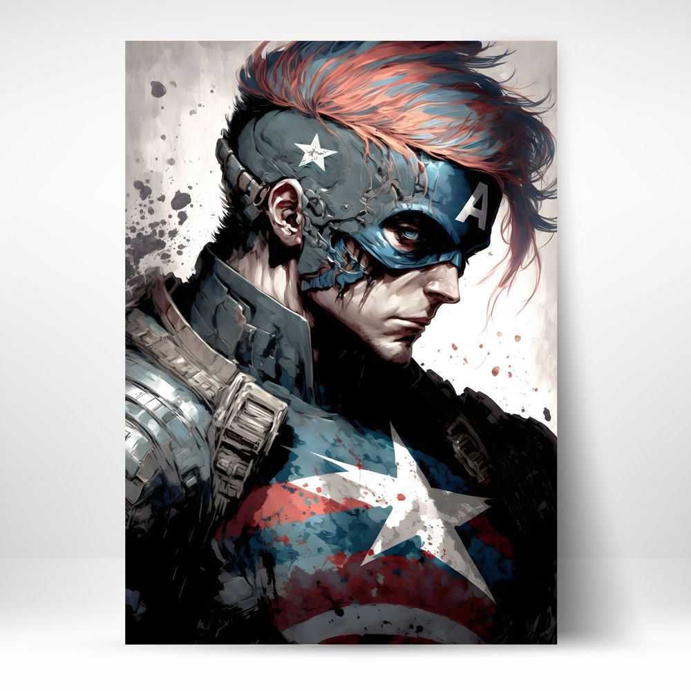 Metal Poster - Superhero Captain America CAP15 Mobile Case by CoverMeUp