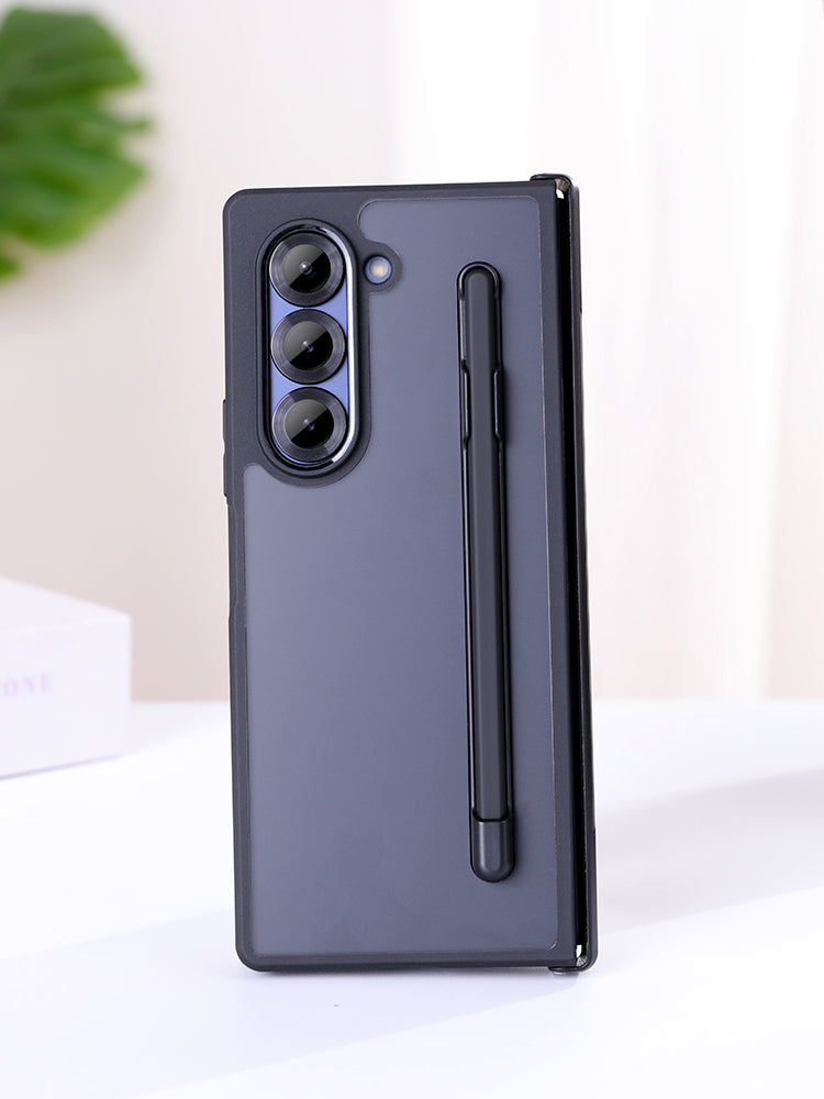 Samsung Galaxy Z Fold7 Shockproof Case with Hinge Protection & Stylus - Smoke