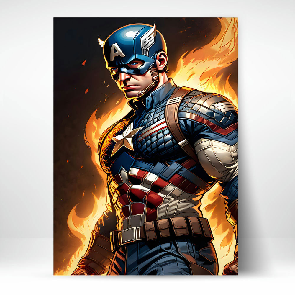 Metal Poster - Superhero Captain America CAP06 Mobile Case by CoverMeUp