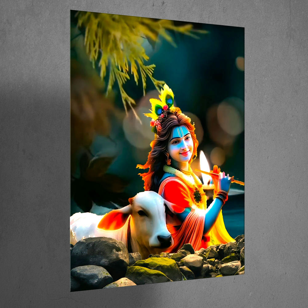Metal Poster - Lord Krishna LK02 Mobile Case by CoverMeUp - Style 3