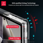 Samsung Galaxy S25 Ultra Stable Magnet Effect Multi-layer Lens Protection Magnetic Holder Case with Built-in Airbag Mobile Case by CoverMeUp - Style 6