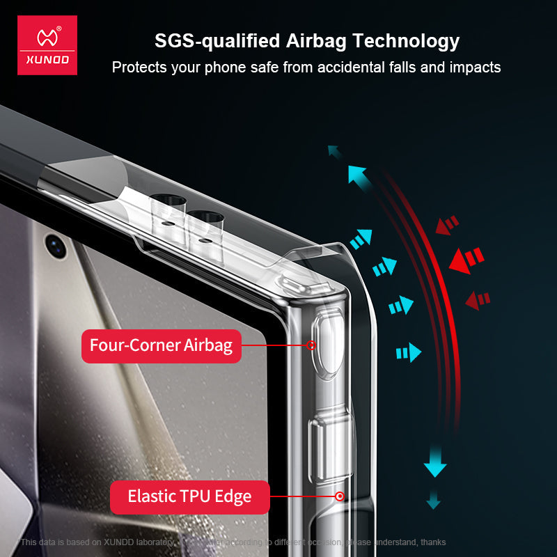 Samsung Galaxy S25 Ultra Stable Magnet Effect Multi-layer Lens Protection Magnetic Holder Case with Built-in Airbag Mobile Case by CoverMeUp - Style 6