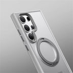 Samsung Galaxy S25 Ultra Matte Shockproof Case with Magsafe & 360° Magnetic Rotting Ring - Black Mobile Case by CoverMeUp - Style 4