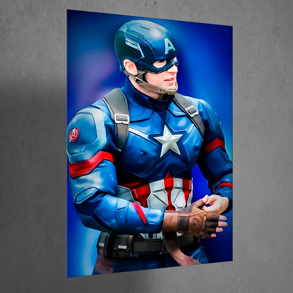 Metal Poster - Superhero Captain America CAP02 Mobile Case by CoverMeUp - Style 3