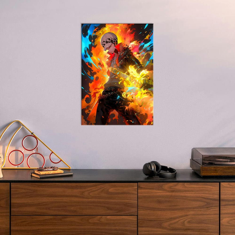 Metal Poster - Anime One Piece Law OP63 Mobile Case by CoverMeUp - Style 6