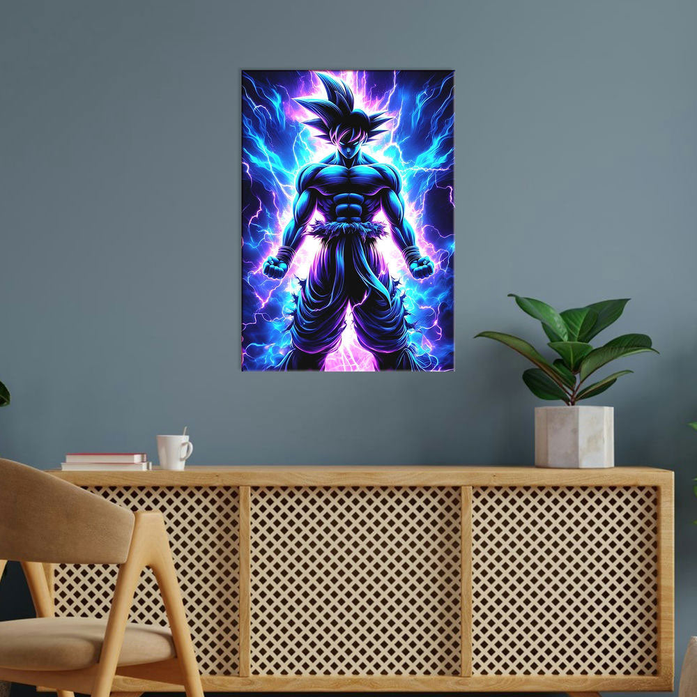 Metal Poster - Anime Goku Electric Mobile Case by CoverMeUp - Style 5