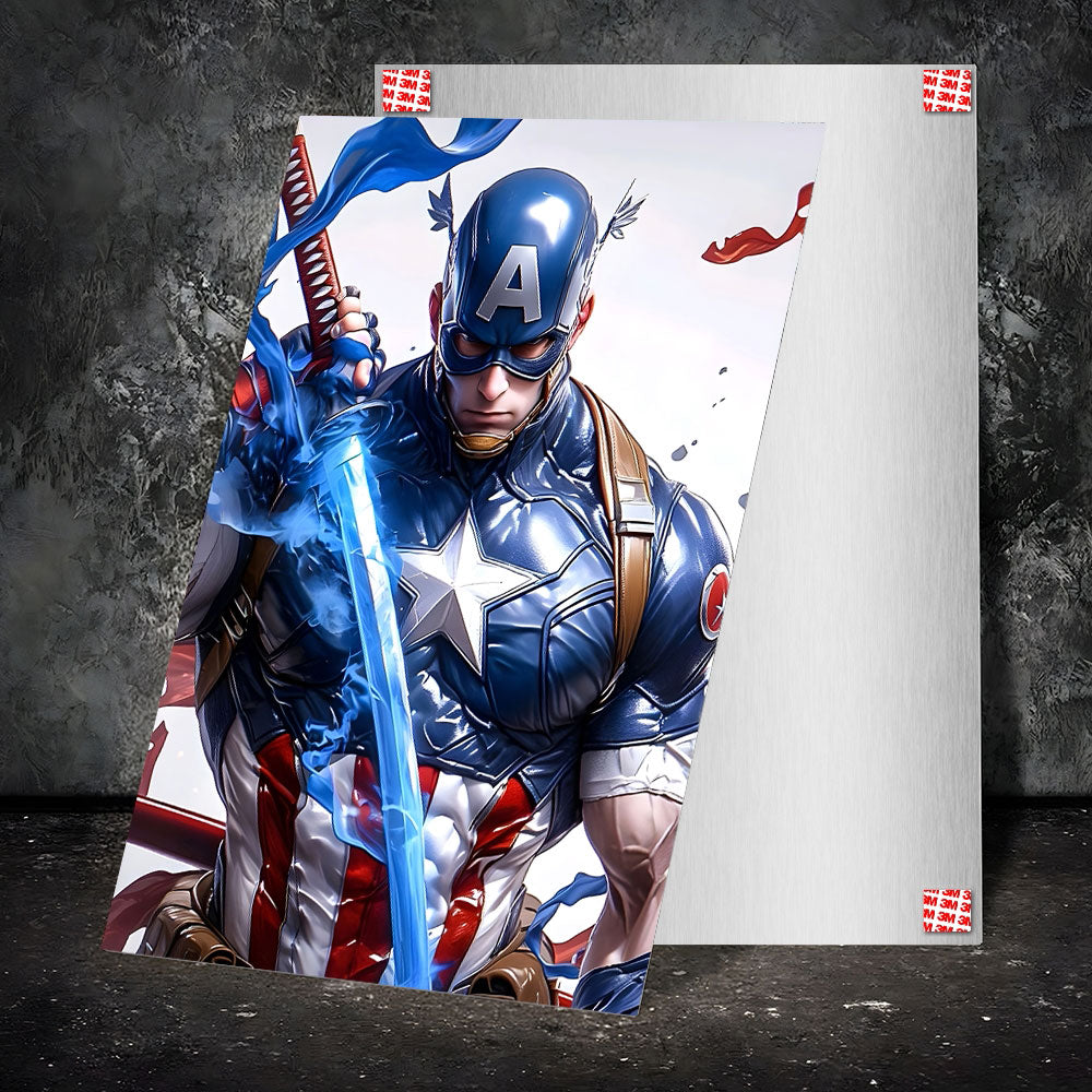 Metal Poster - Superhero Captain America CAP01 Mobile Case by CoverMeUp - Style 2