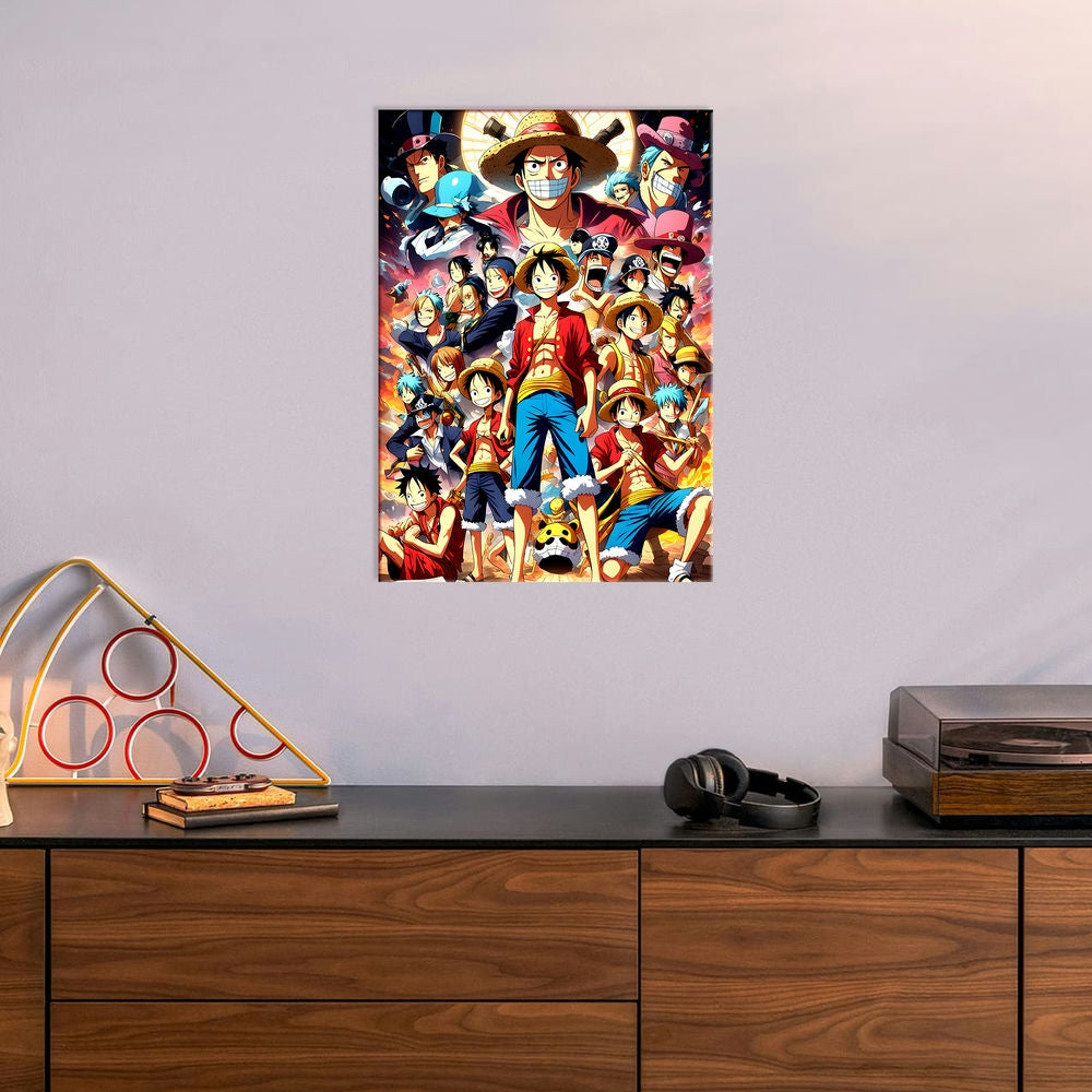 Metal Poster - Anime One Piece Friends Mobile Case by CoverMeUp - Style 6