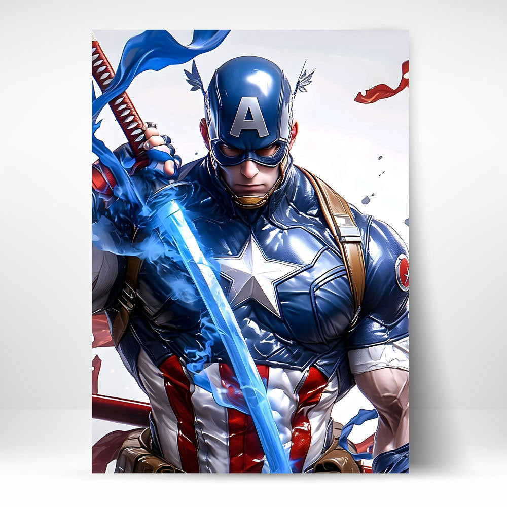 Metal Poster - Superhero Captain America CAP01 Mobile Case by CoverMeUp