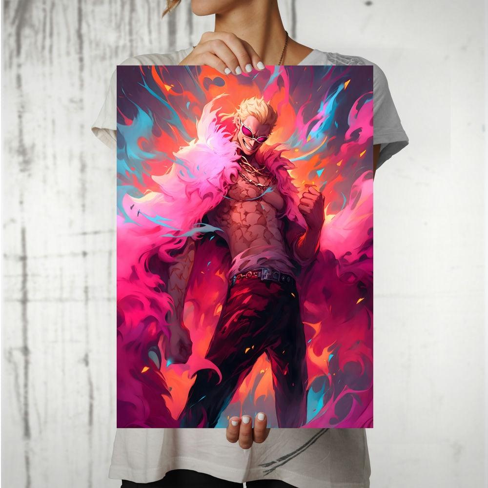 Metal Poster - Anime One Piece Doflamingo OP61 Mobile Case by CoverMeUp - Style 8