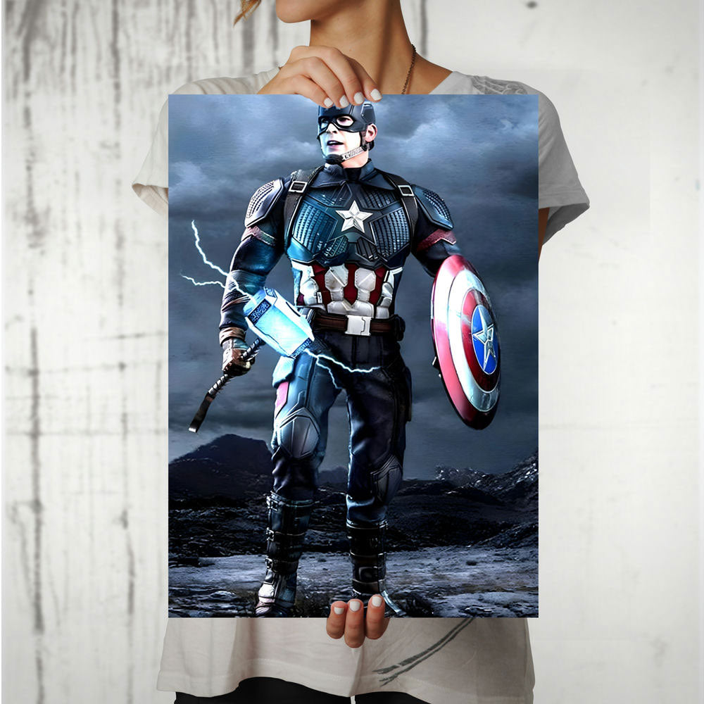 Metal Poster - Superhero Captain America CAP07 Mobile Case by CoverMeUp - Style 8
