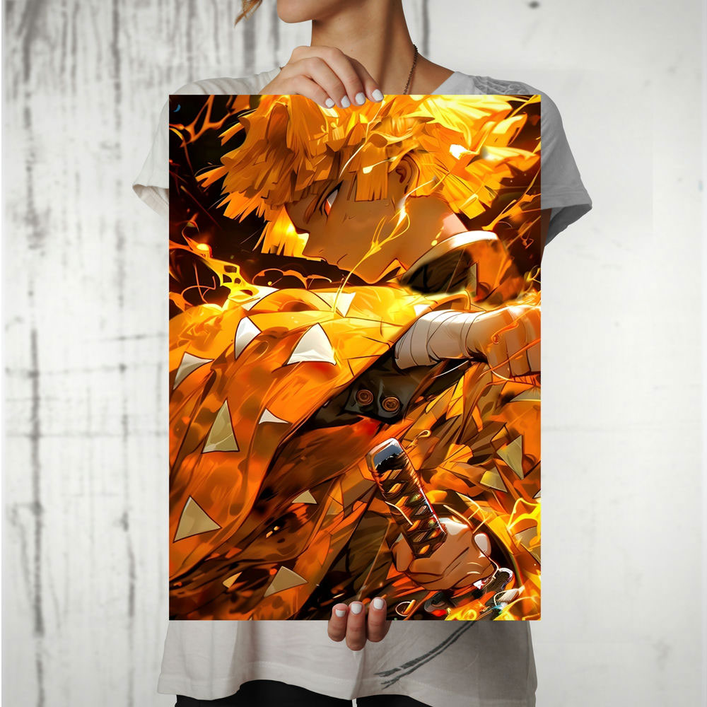 Metal Poster - Anime Zenitsu AZ1 Mobile Case by CoverMeUp - Style 8