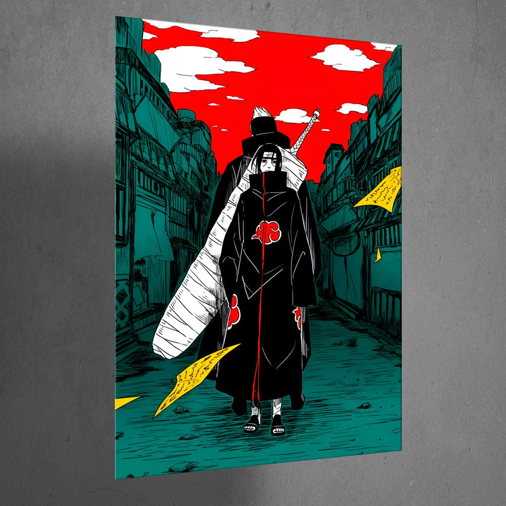 Metal Poster - Anime Itachi and Kisame legendary Members Mobile Case by CoverMeUp - Style 3