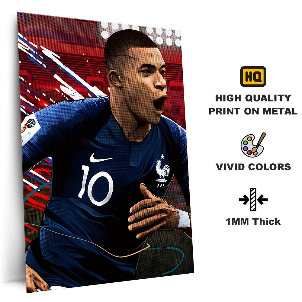 Metal Poster - Footballer Kylian Mbappe KM01 Mobile Case by CoverMeUp - Style 4