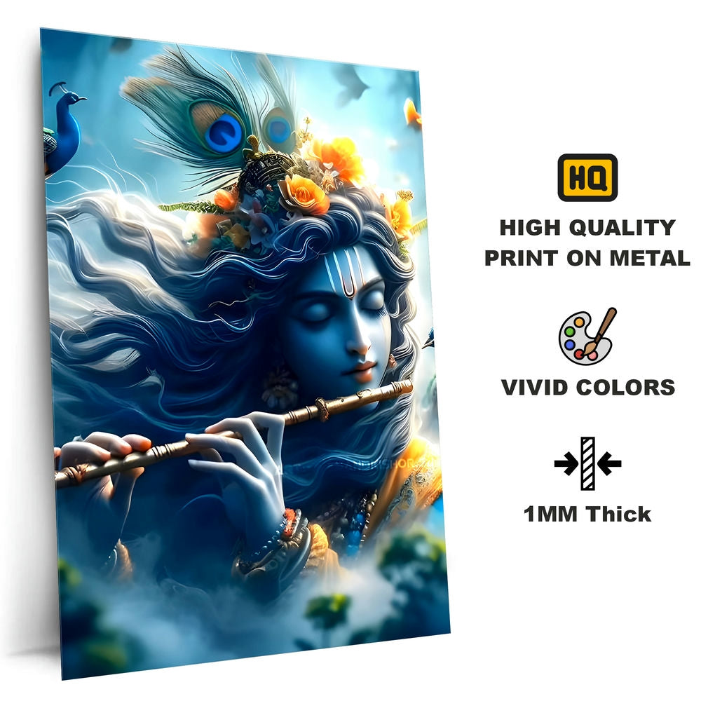Metal Poster - Lord Krishna LK04 Mobile Case by CoverMeUp - Style 4