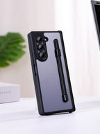 Samsung Galaxy Z Fold7 Shockproof Case with Hinge Protection & Stylus - Smoke