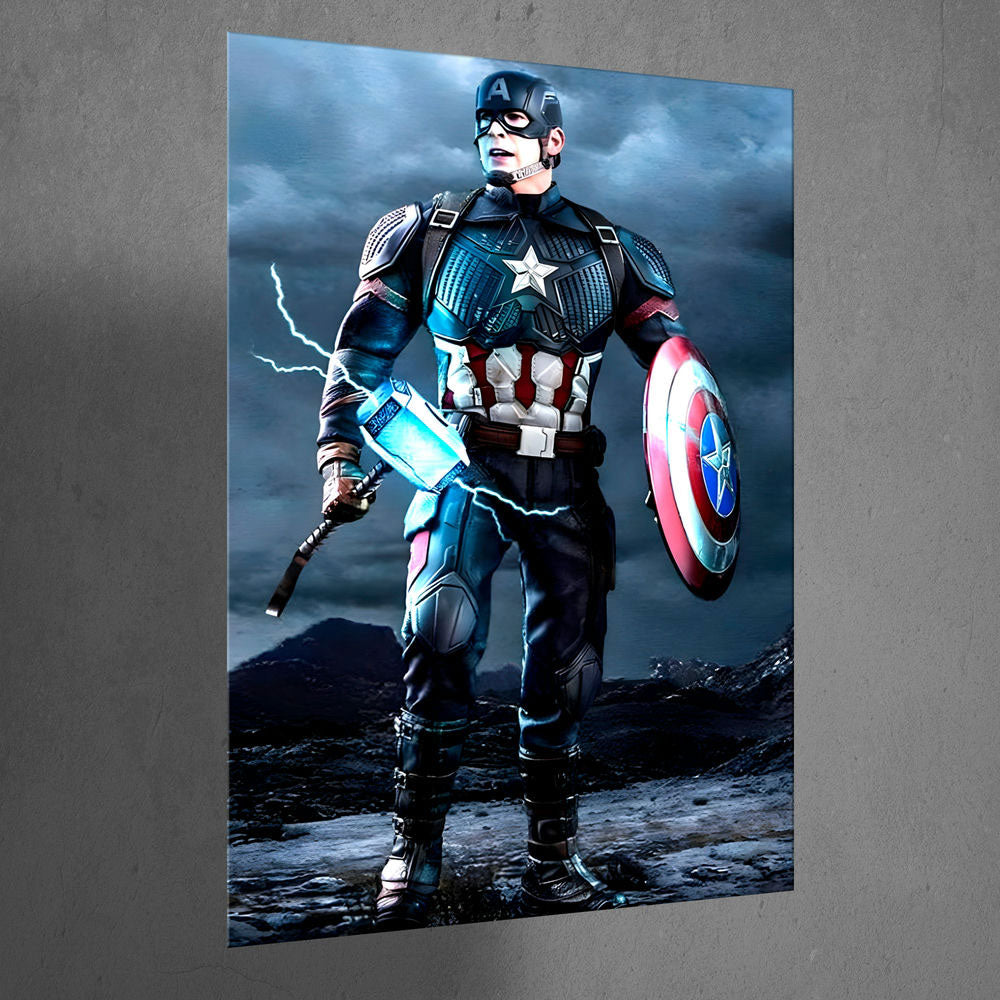 Metal Poster - Superhero Captain America CAP07 Mobile Case by CoverMeUp - Style 3