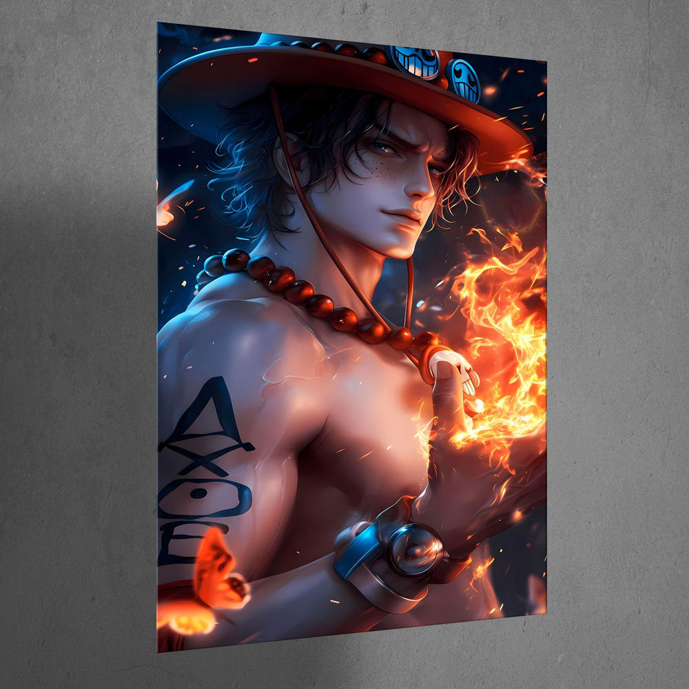 Metal Poster - One Piece Portgas D Ace OP18 Mobile Case by CoverMeUp - Style 3