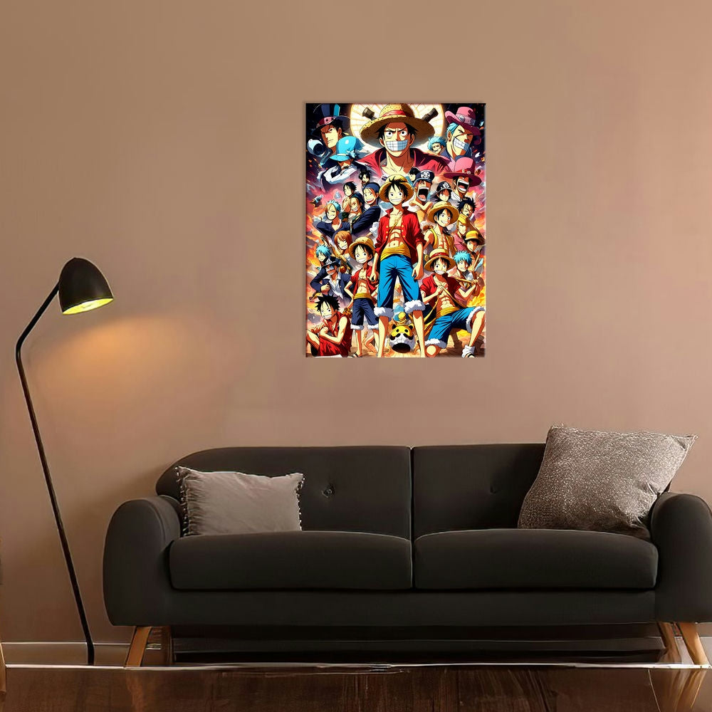 Metal Poster - Anime One Piece Friends Mobile Case by CoverMeUp - Style 7