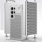 Samsung Galaxy S25 Ultra Full Metal Heat Dissipation Aluminum Cooling Case with Fragrance Aroma - Silver Mobile Case by CoverMeUp