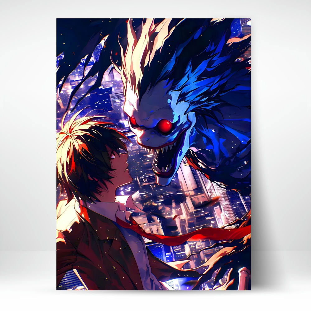 Metal Poster - Anime Light Yagami X Ryuk Death Note Mobile Case by CoverMeUp