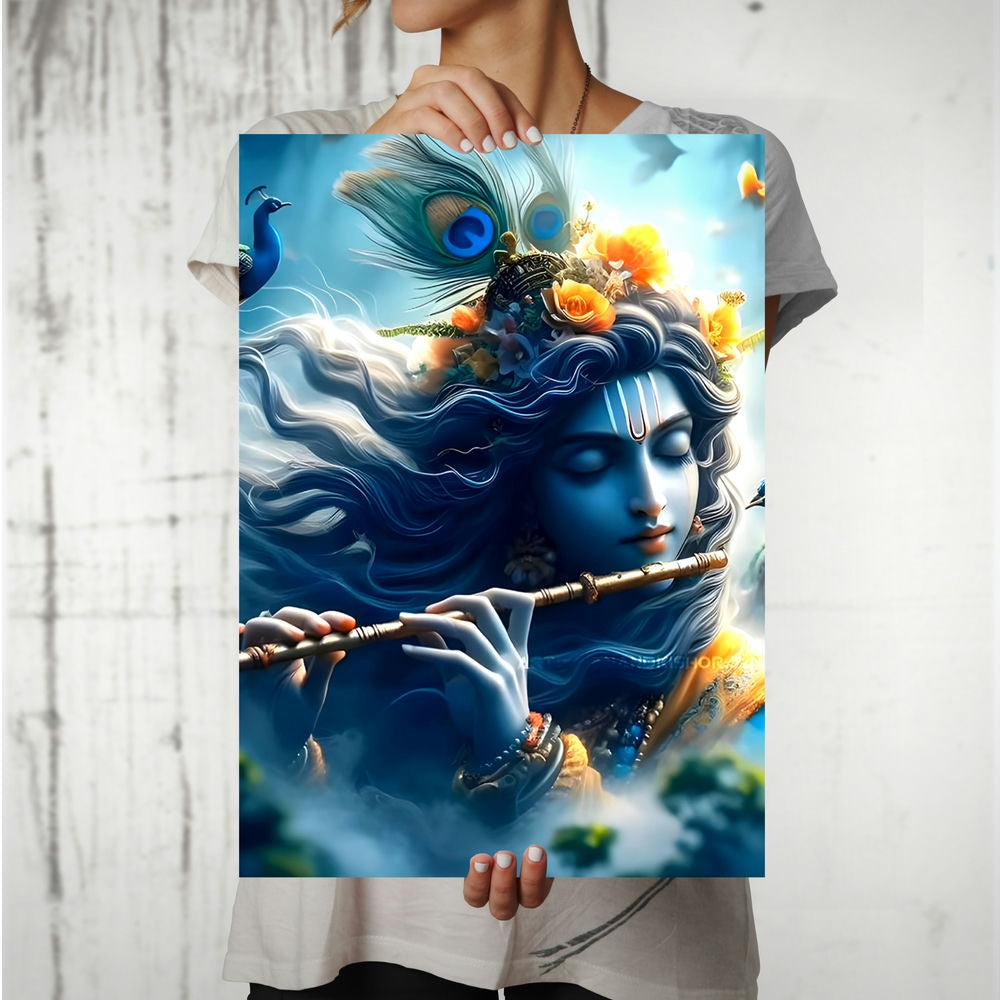 Metal Poster - Lord Krishna LK04 Mobile Case by CoverMeUp - Style 8