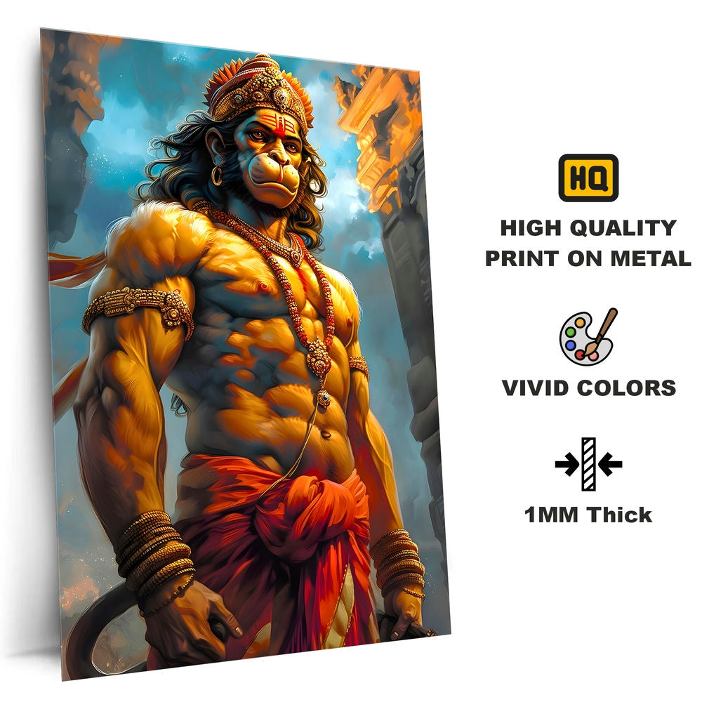 Metal Poster - Lord Hanuman LH02 Mobile Case by CoverMeUp - Style 4